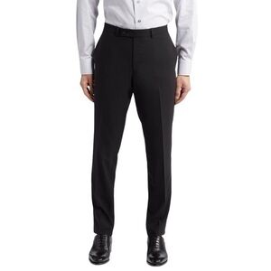 Ted Baker London Endurance Jay CT Black Plaid Modern Solid Wool Pant Size 31